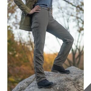 $143 Womens  Clothing Arts Pick-Pocket Proof Travel Cargo Pants Gray 14 Reg